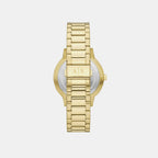 Men Quartz Gold Dial Analog Stainless Steel Watch AX7144SET