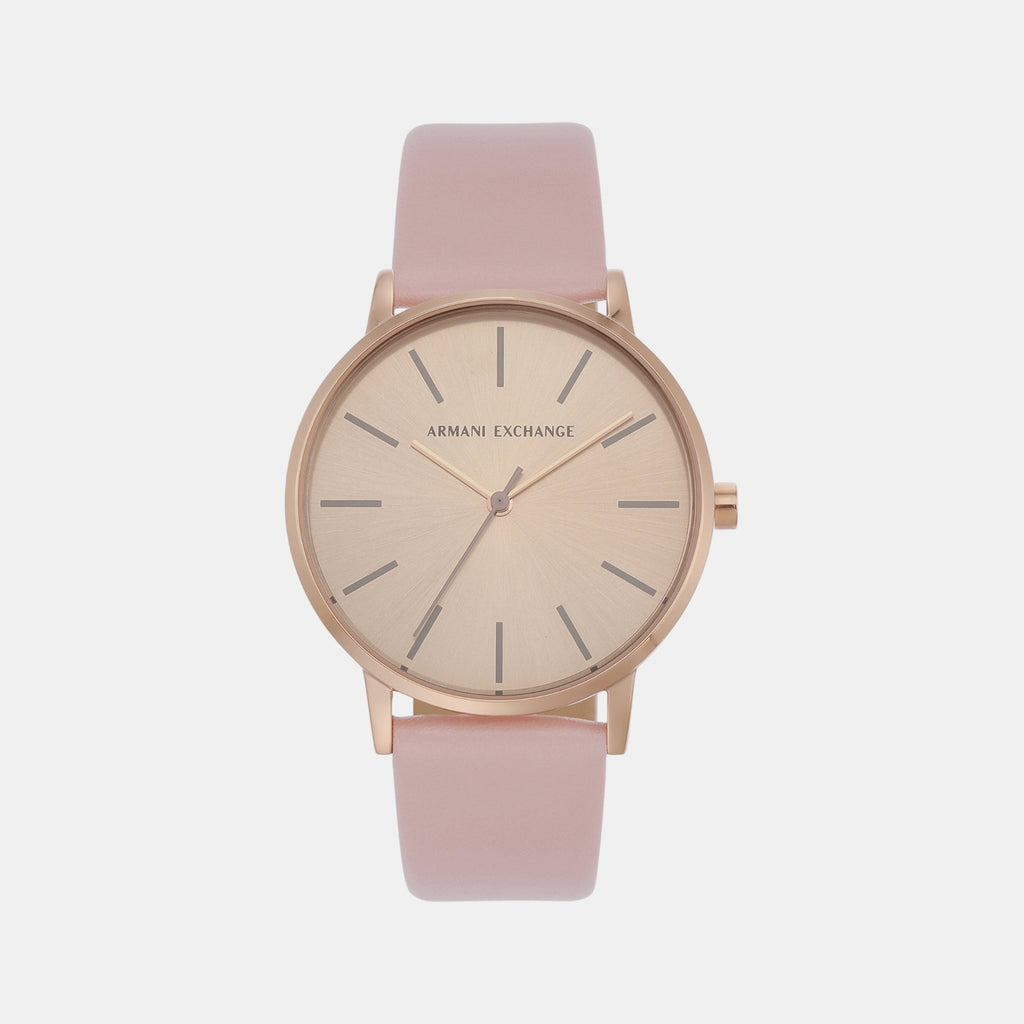 Lola Women Quartz Rose Gold Dial Analog Leather Watch AX7150SET