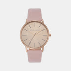 Lola Women Quartz Rose Gold Dial Analog Leather Watch AX7150SET