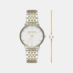 Lola Women Quartz Silver Dial Analog Stainless Steel Watch AX7156SET