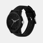 Men Quartz Black Dial Analog Silicone Watch AX7159SET