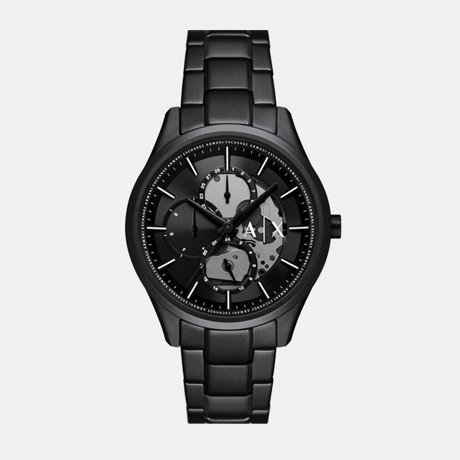 Armani Exchange Round Black Multi-Function watch