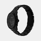 Men Quartz Black Dial Chronograph Stainless Steel Watch AX7163SET