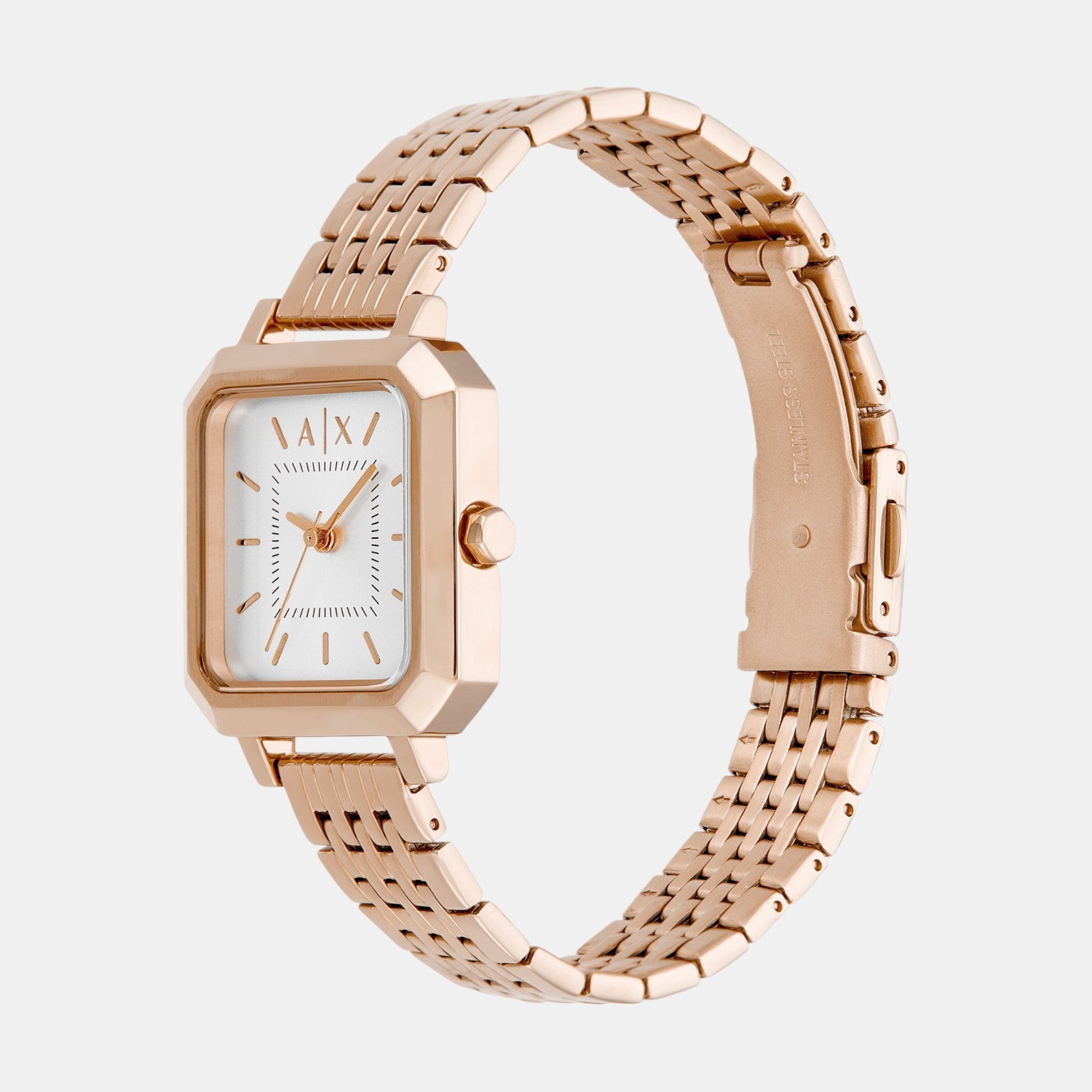 Women Quartz Silver Dial Analog Stainless Steel Watch AX7164SET