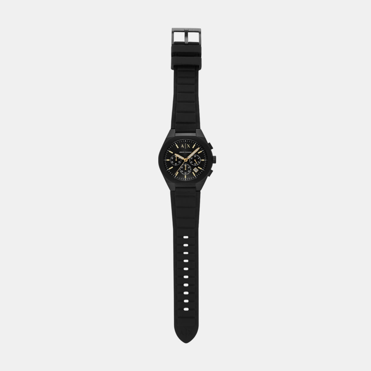 Sync Men Quartz Black Dial Chronograph Silicone Watch AX7165SET