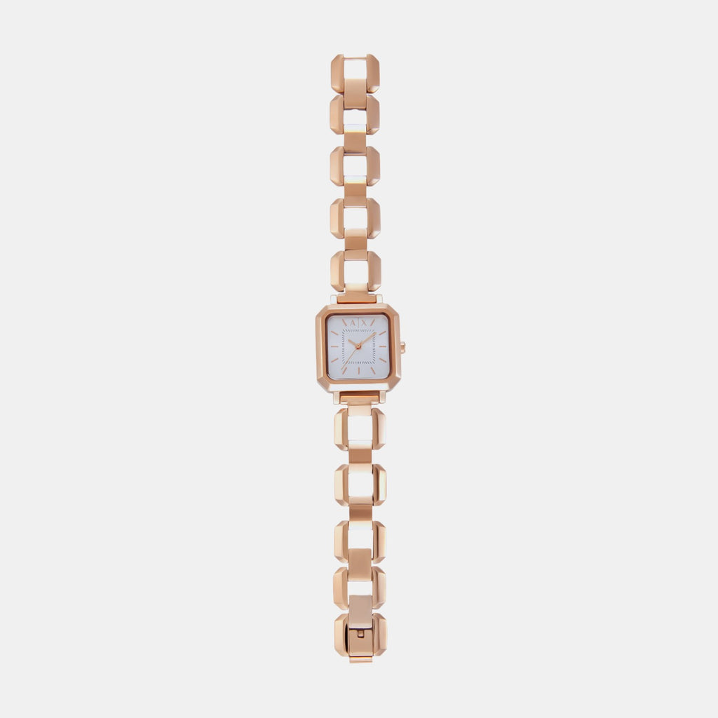 Women Quartz Silver Dial Analog Stainless Steel Watch AX7167SET