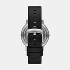 Men Quartz Black Dial Analog Leather Watch AX7168SET