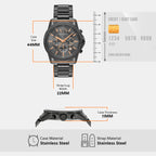 Men Quartz Gray Dial Chronograph Stainless Steel Watch AX7170SET