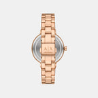 Women Quartz White Dial Analog Stainless Steel Watch AX7175SET