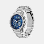Men Quartz Blue Dial Chronograph Stainless Steel Watch AX7176SET