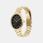 Lexington Pave Women Quartz Black Dial Multi-Function Stainless Steel Watch AX7178SET