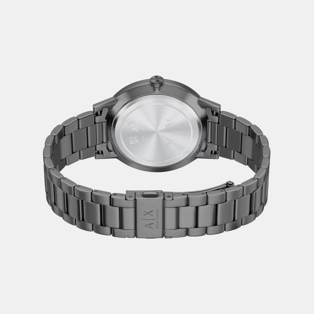 Men Quartz Blue Dial Analog Stainless Steel Watch AX7183SET