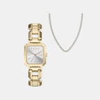 Women Quartz Silver Dial Analog Stainless Steel Watch AX7186SET