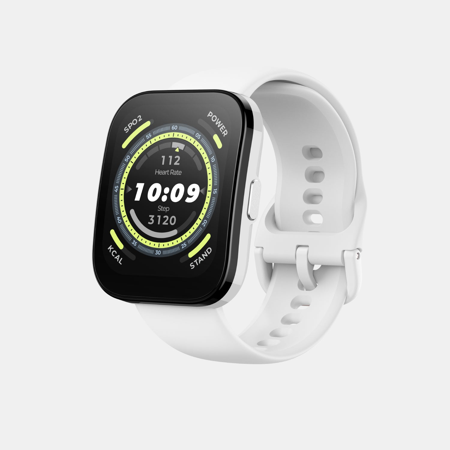 Unisex Processor Cream White Dial LCD Silicone Watch BIP 5 CREAM WHITE