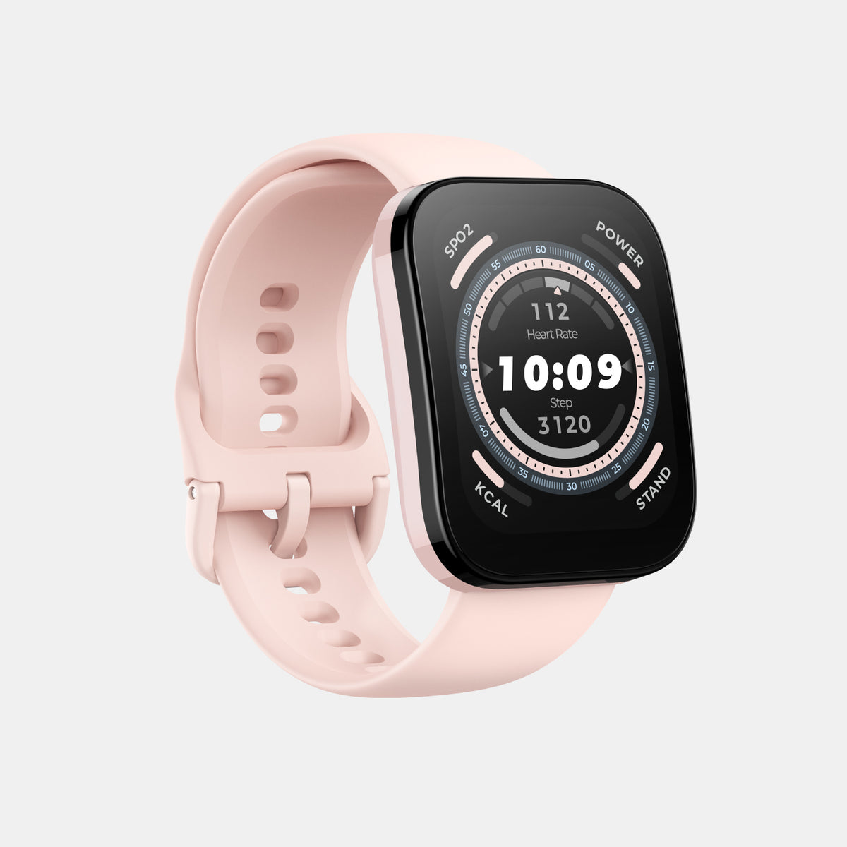 Unisex Processor Pink Dial LCD Silicone Watch BIP 5 PASTEL PINK
