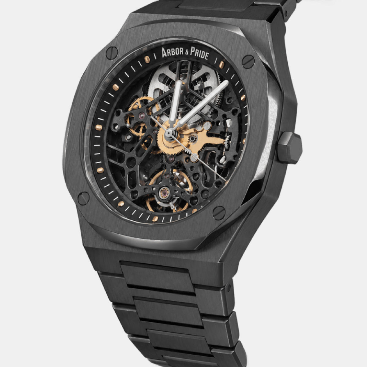 Ashborne Men Automatic Grey Dial Analog Stainless Steel Watch Ashbourne - Gm