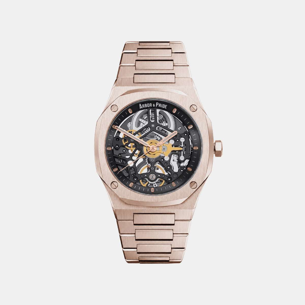 Ashborne Men Automatic Black Dial Analog Stainless Steel Watch Ashbourne - Rg