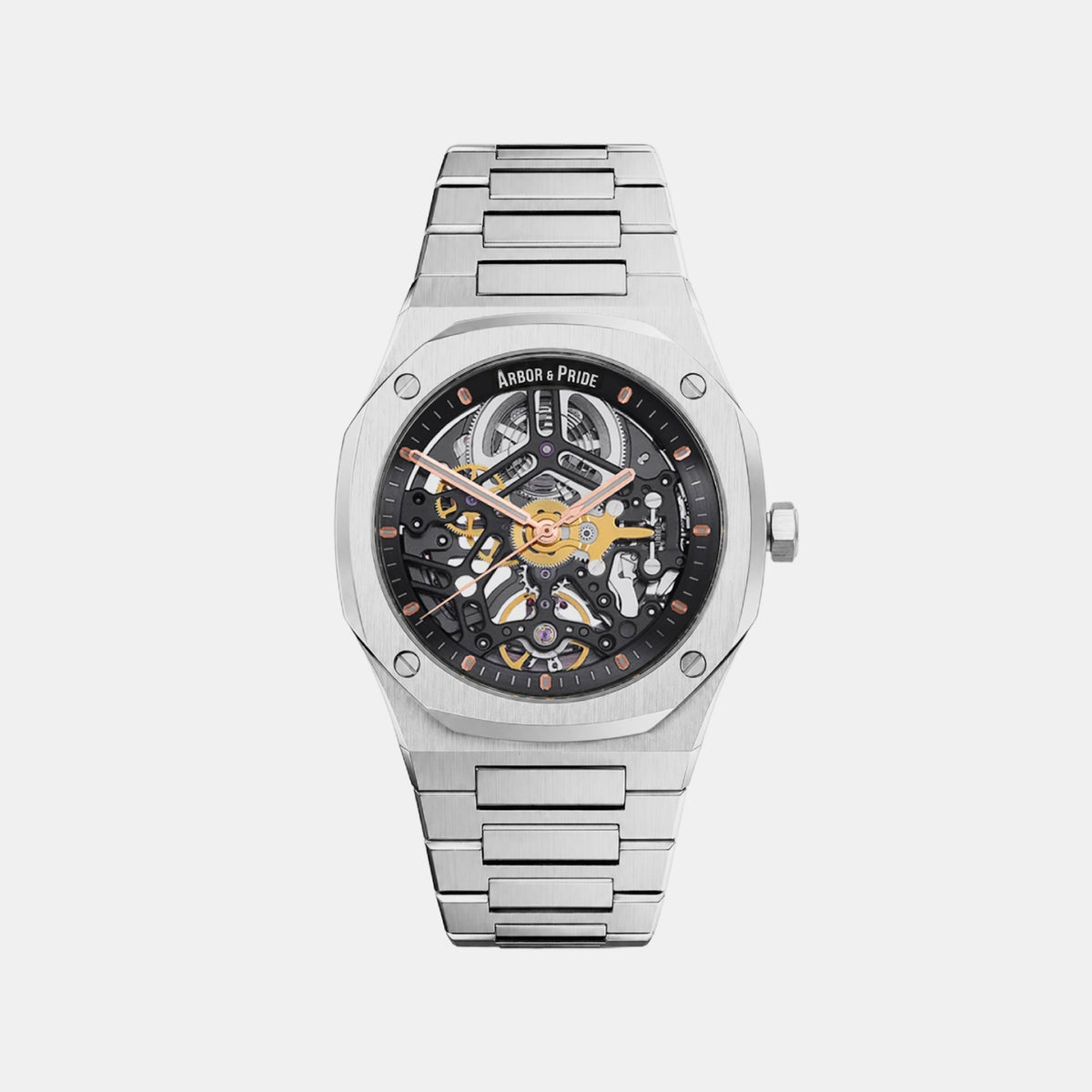 Ashborne Men Automatic Black Dial Analog Stainless Steel Watch Ashbourne - Sl