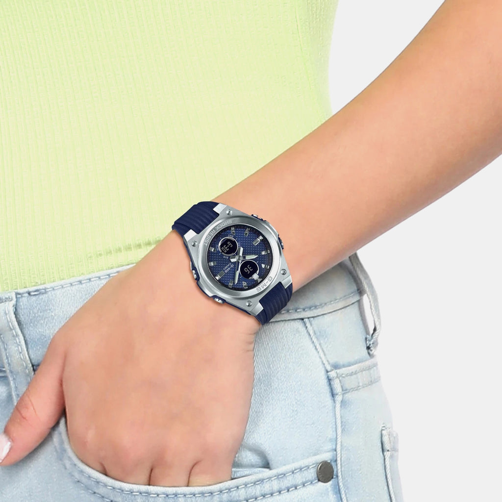 Baby-G Women Quartz Blue Dial Analog-Digital Resin Watch B215