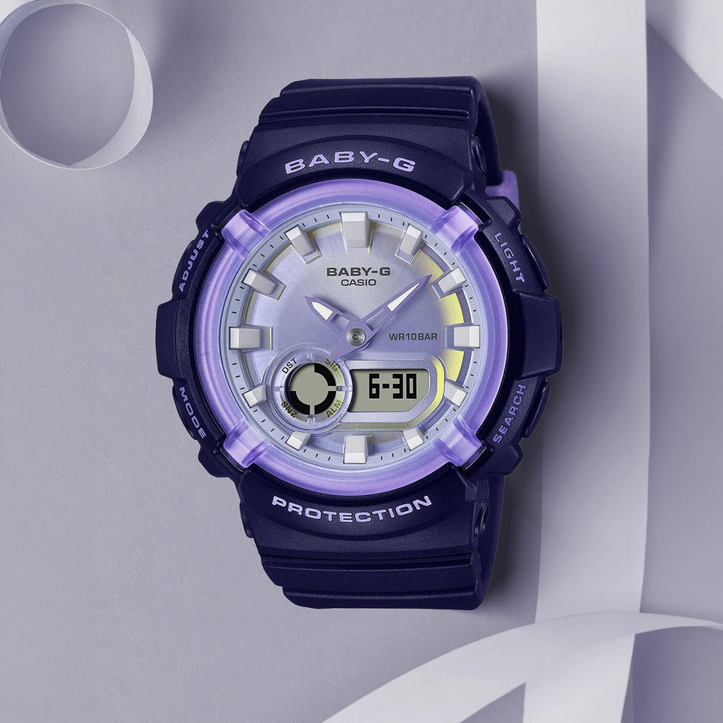 Baby-G Women Quartz Blue Dial Analog-Digital Resin Watch B221