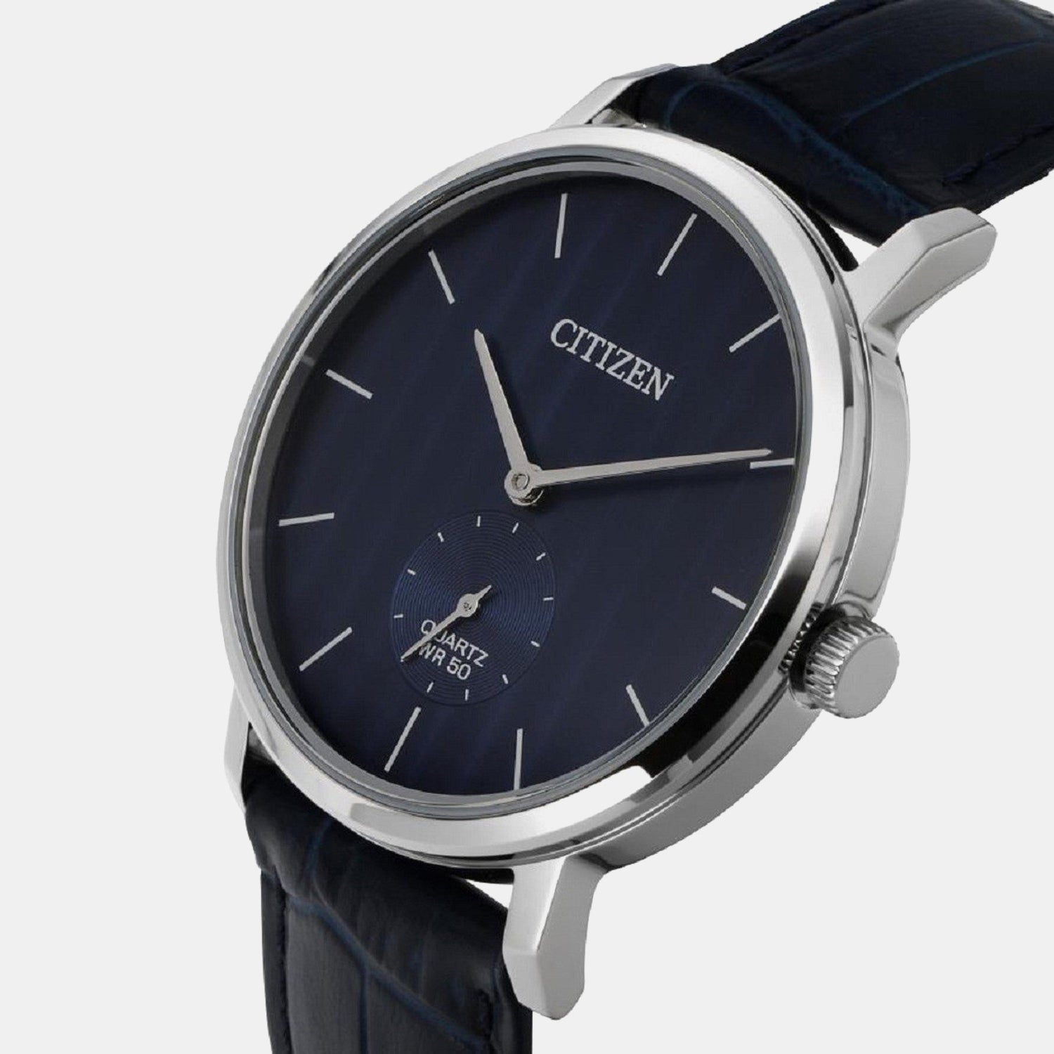 Men Quartz Blue Dial Analog Leather Watch BE9170-05L