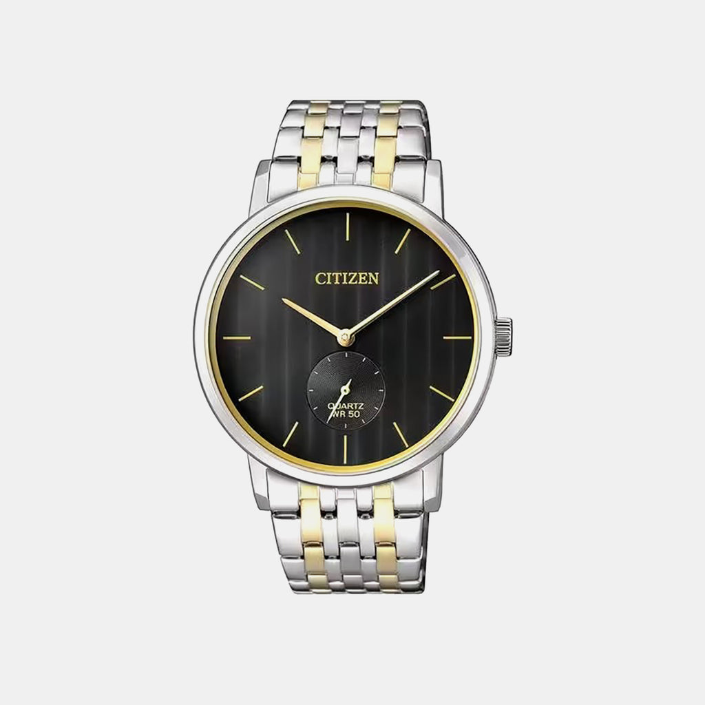 Men Quartz Black Dial Analog Stainless Steel Watch BE9174-55E