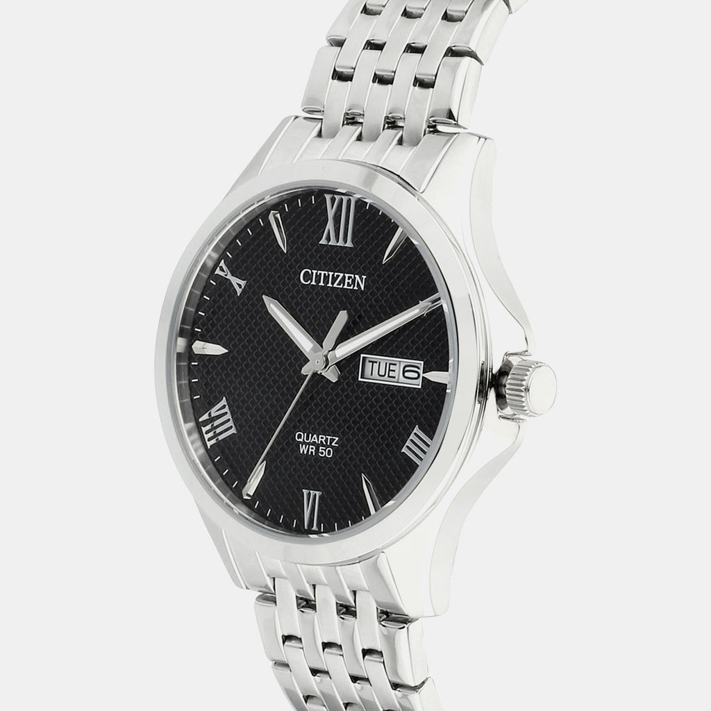 Men Quartz Black Dial Analog Stainless Steel Watch BF2020-51E