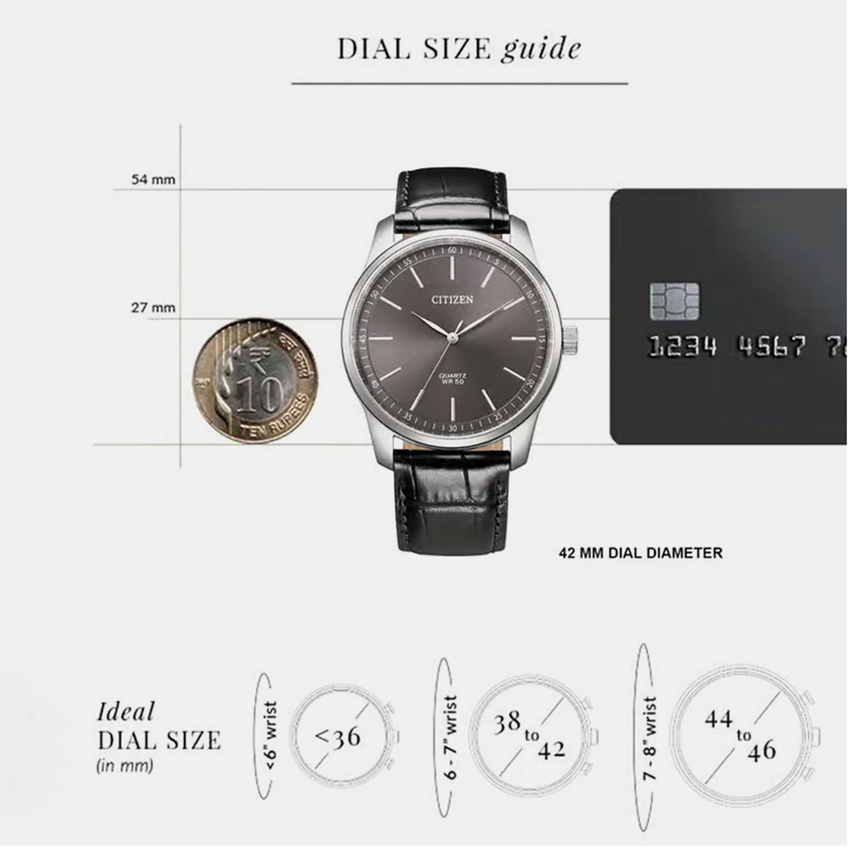 Men Quartz Black Dial Analog Leather Watch BH5001-05H