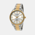 Men Quartz Silver Dial Analog Stainless Steel Watch BI1036-57A