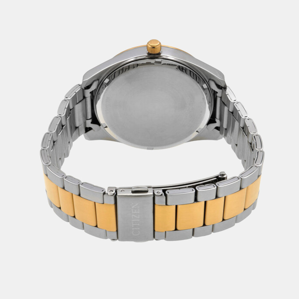 Men Quartz Silver Dial Analog Stainless Steel Watch BI1036-57A
