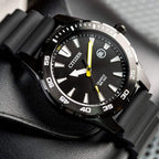 Men Quartz Black Dial Analog Stainless Steel Watch BI1045-13E