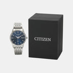 Men Quartz Blue Dial Analog Stainless Steel Watch BI5000-87L