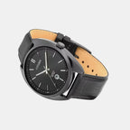 Men Quartz Black Dial Analog Leather Watch BI5095-05E