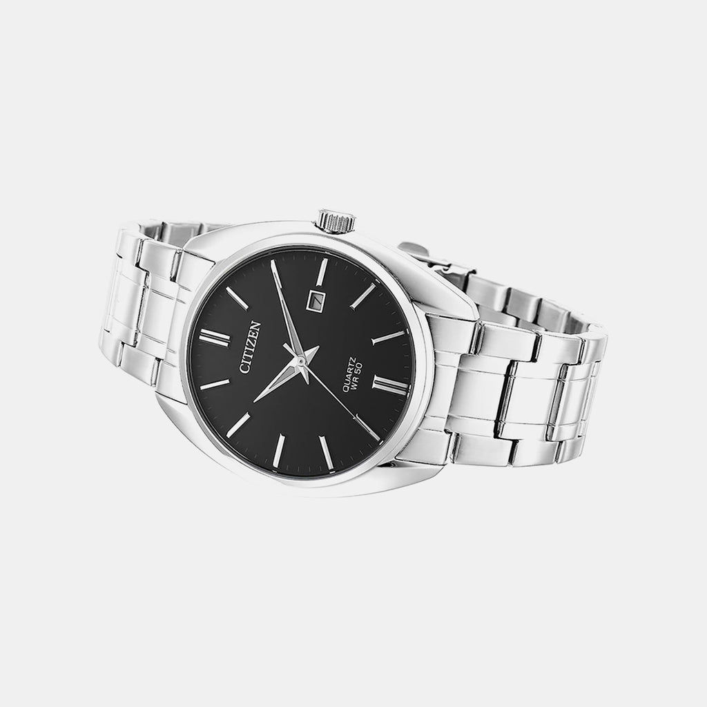 Hyperion Men Quartz Black Dial Analog Stainless Steel Watch BI5100-58E