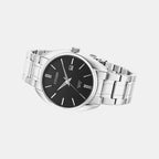Hyperion Men Quartz Black Dial Analog Stainless Steel Watch BI5100-58E