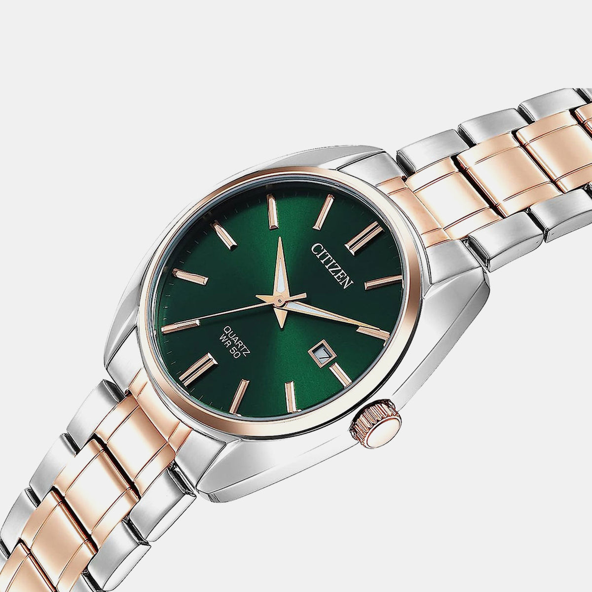 Hyperion Men Quartz Green Dial Analog Stainless Steel Watch BI5104-57Z
