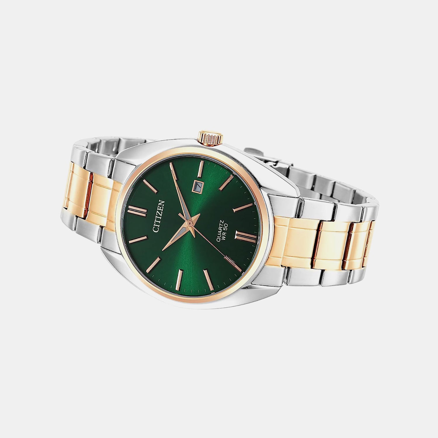 Hyperion Men Quartz Green Dial Analog Stainless Steel Watch BI5104-57Z