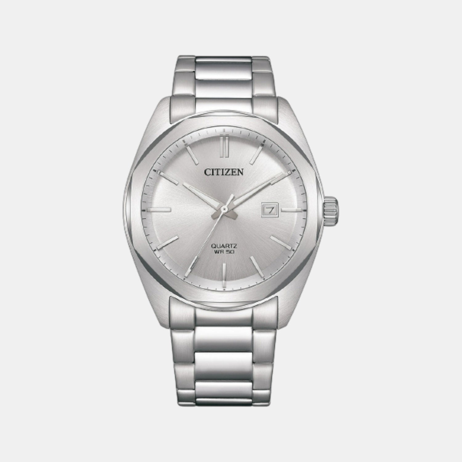 Hyperion Men Quartz White Dial Analog Stainless Steel Watch BI5110-54A