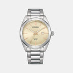 Hyperion Men Quartz Gold Dial Analog Stainless Steel Watch BI5110-54B