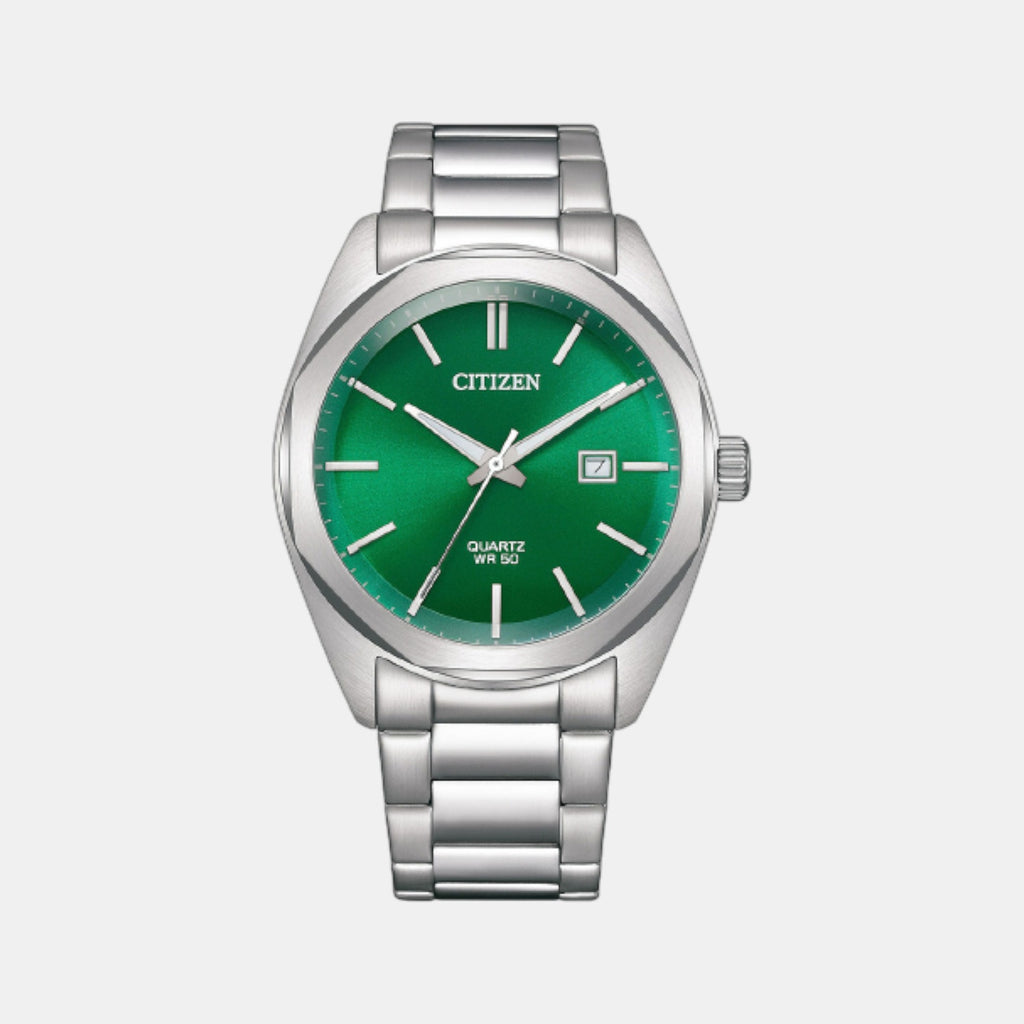 Hyperion Men Quartz Green Dial Analog Stainless Steel Watch BI5110-54X