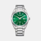 Hyperion Men Quartz Green Dial Analog Stainless Steel Watch BI5110-54X