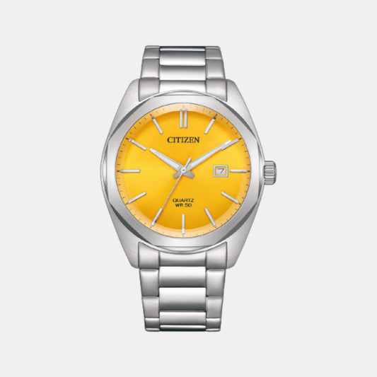 Hyperion Men Quartz Yellow Dial Analog Stainless Steel Watch BI5110-54Z