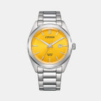 Hyperion Men Quartz Yellow Dial Analog Stainless Steel Watch BI5110-54Z