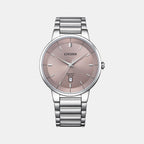 Men Quartz Pink Dial Chronograph Stainless Steel Watch BI5120-51Z