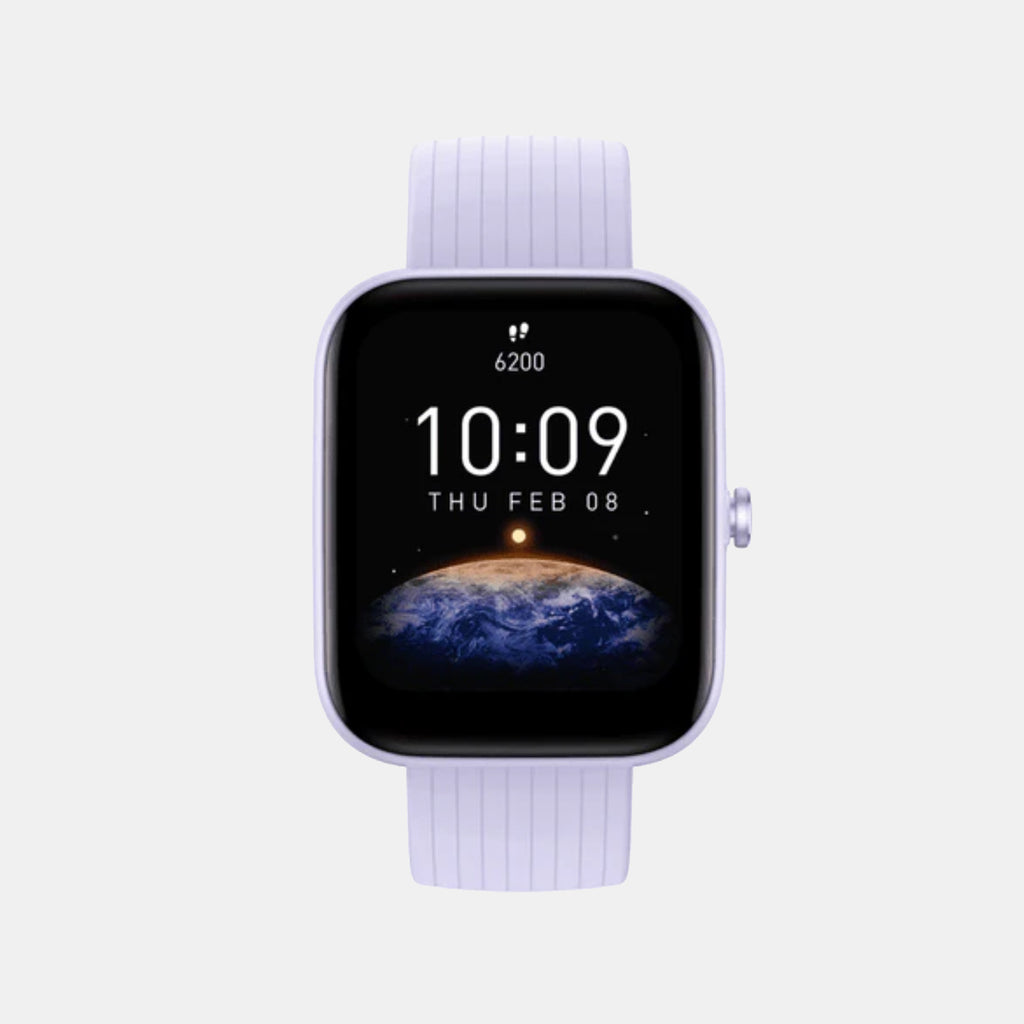 Unisex Processor Blue Dial LCD Silicone Watch BIP 3 BLUE