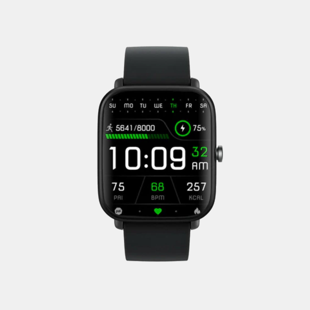 Unisex Processor Black Dial LCD Silicone Watch BIP U PRO BLACK