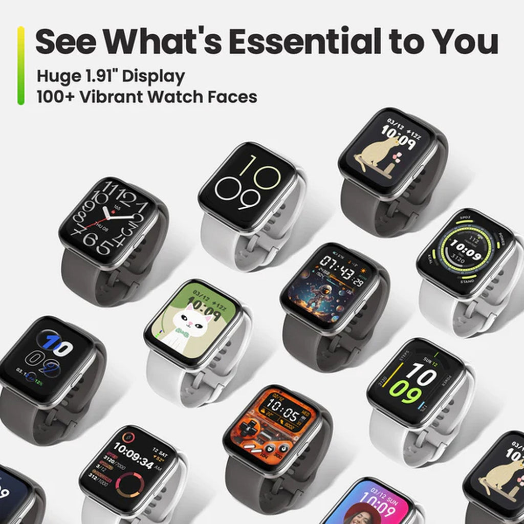 Bip Unisex Quartz Grey Dial Digital Silicone Watch BIP 5 UNITY GREY