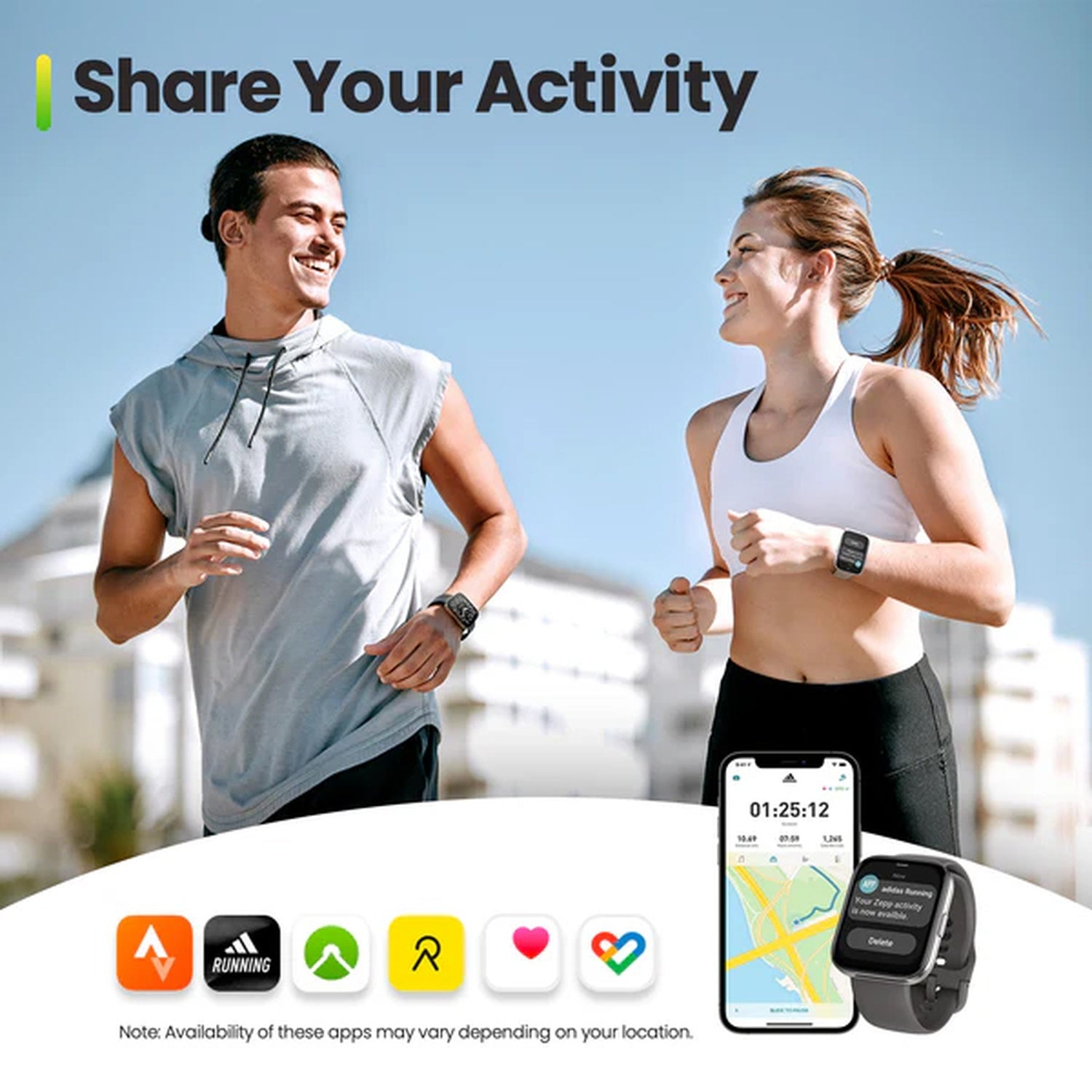 Bip Unisex Quartz Grey Dial Digital Silicone Watch BIP 5 UNITY GREY