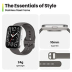 Bip Unisex Quartz Grey Dial Digital Silicone Watch BIP 5 UNITY GREY