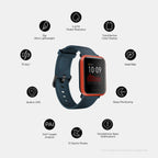 Bip Unisex Quartz Black Dial Digital Silicone Watch BIP ORANGE
